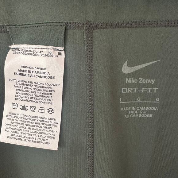 Nike Zenvy Short Bodysuit Vintage Green Romper L Dri-FIT Yoga‎ Biker Shorts - Picture 11 of 13
